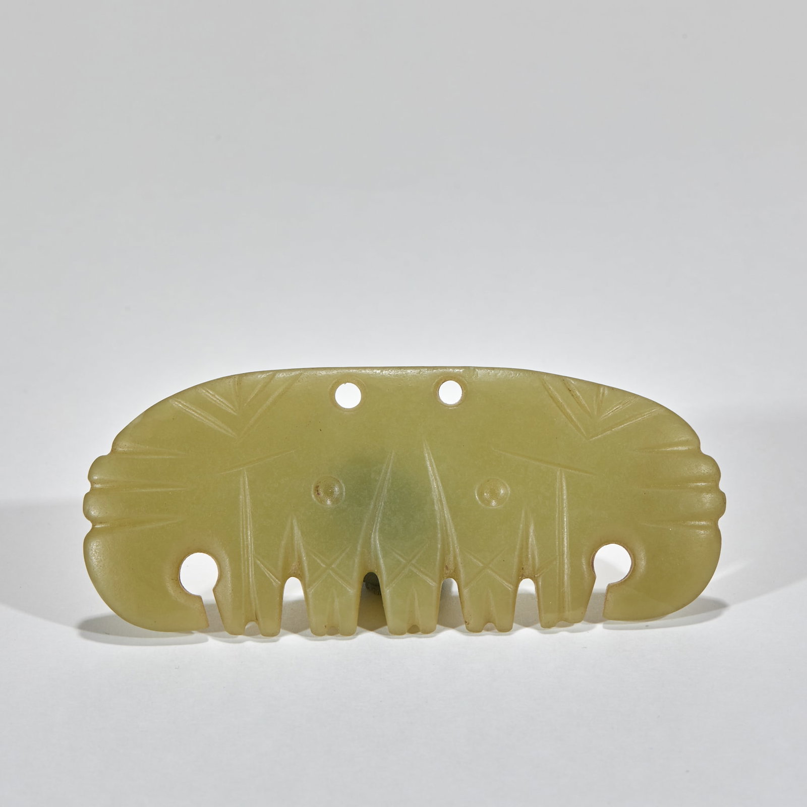 Hongshan Culture Hooked Cloud Jade Pendant: Hongshan Culture Hooked Cloud Jade PendantL 10 cm, W 4 cm