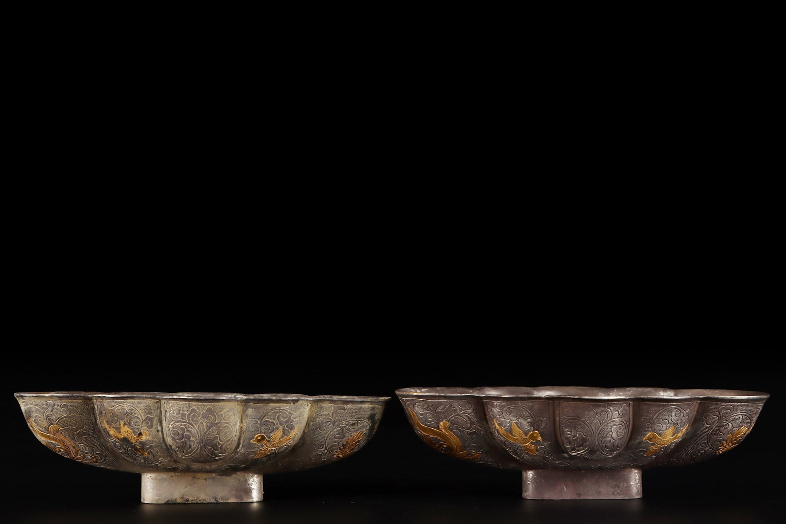 Tang Dynasty Solid Silver Tall Cup: Tang Dynasty Solid Silver Tall CupH 4.3 cm, W 15 cm