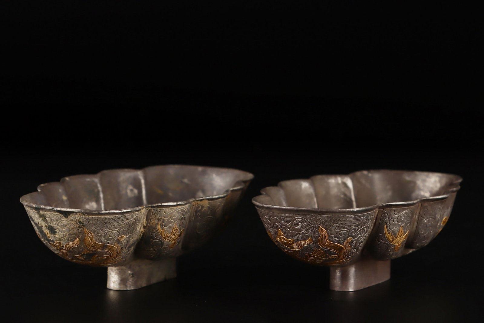 Tang Dynasty Solid Silver Tall Cup - 4