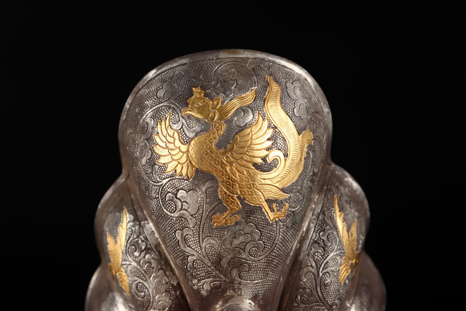 Tang Dynasty Solid Silver Tall Cup - 7