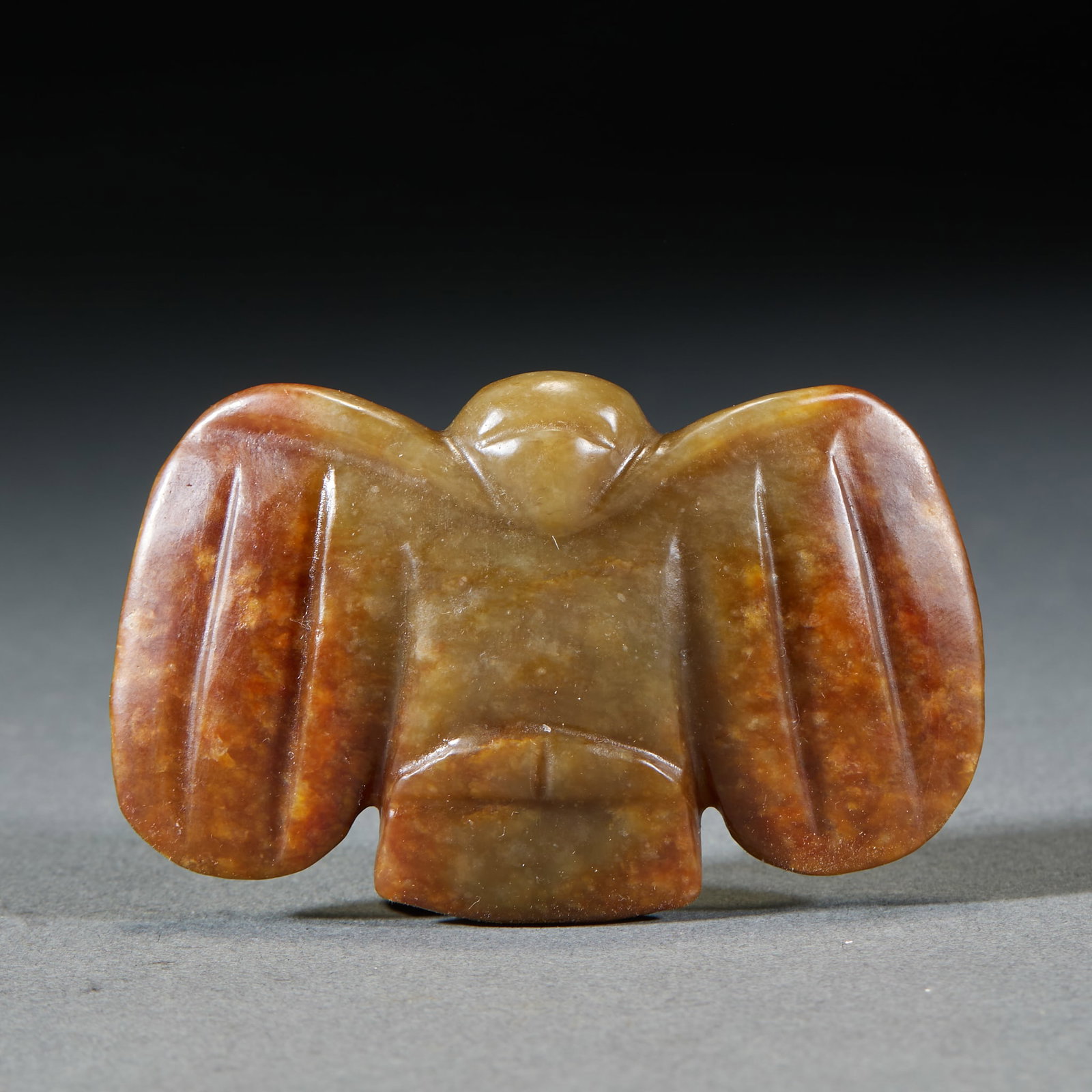 Hongshan Culture Jade Owl Figurine: Hongshan Culture Jade Owl FigurineH 4.5 cm, L 7.3 cm, W 1.5 cm, Weight 64 g