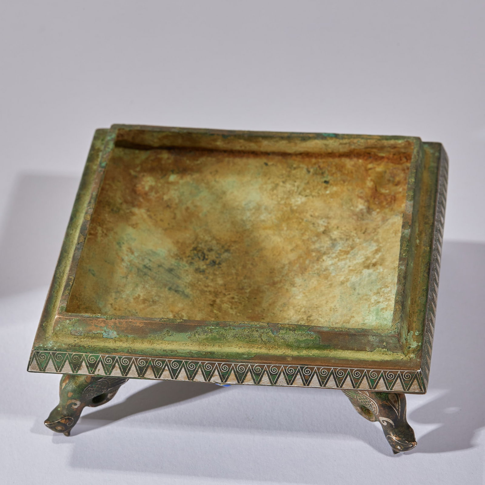 PreMing SilverInlaid Square Vase with Jade Inserts - 11