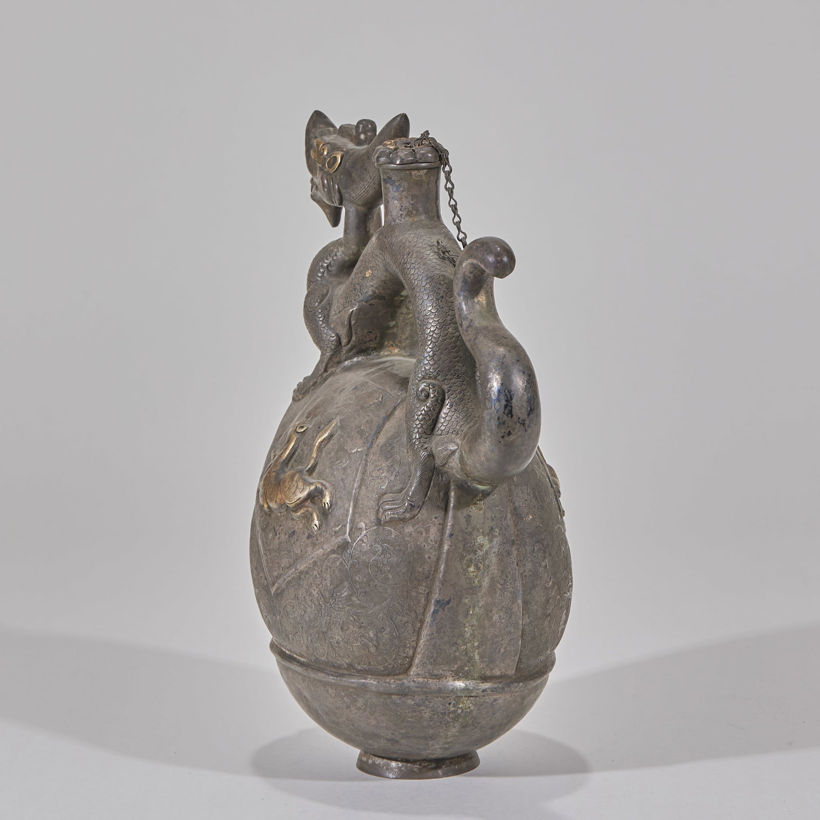 Solid Silver Gilt Dragon Ewer - 4