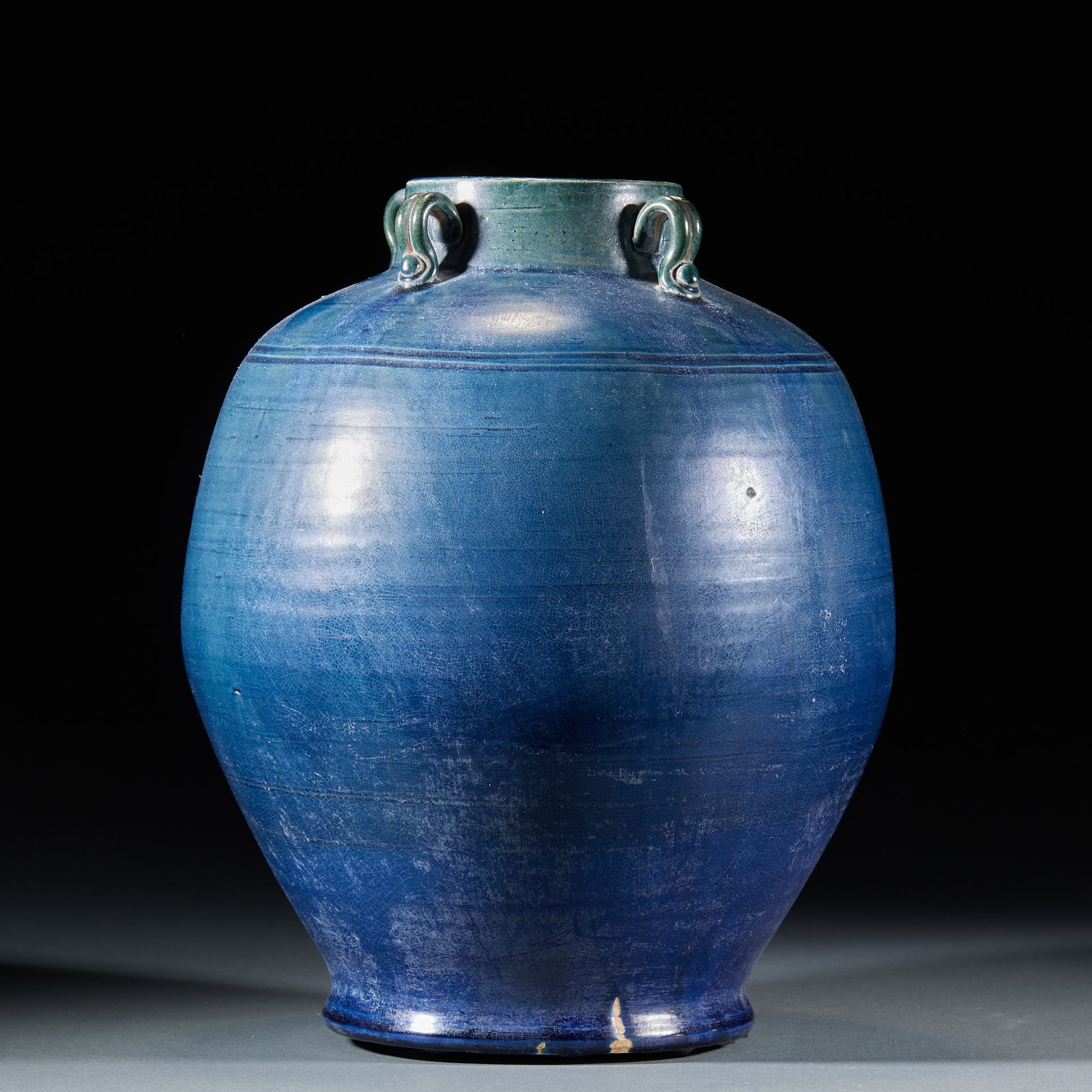 Blue Glaze Jar - 3