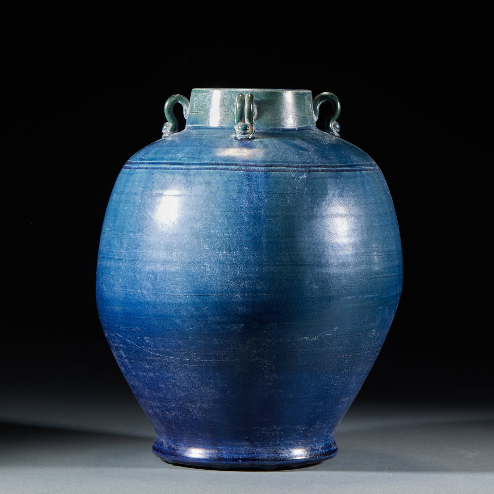 Blue Glaze Jar - 4