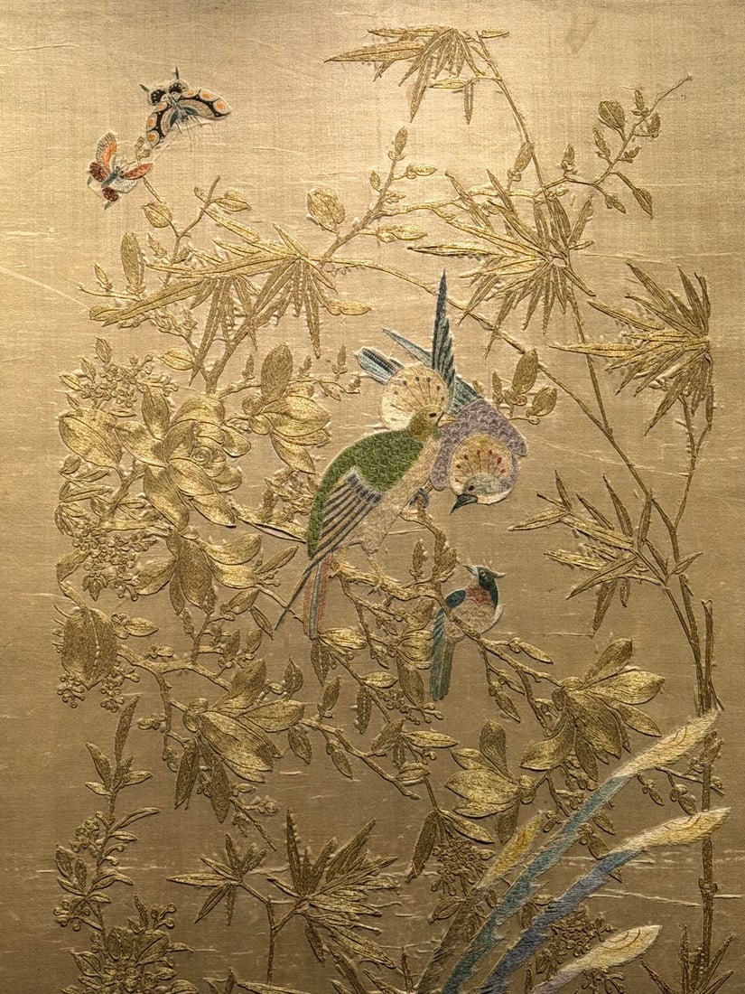 Gold Thread Embroidery Panel Great Auspiciousness - 3