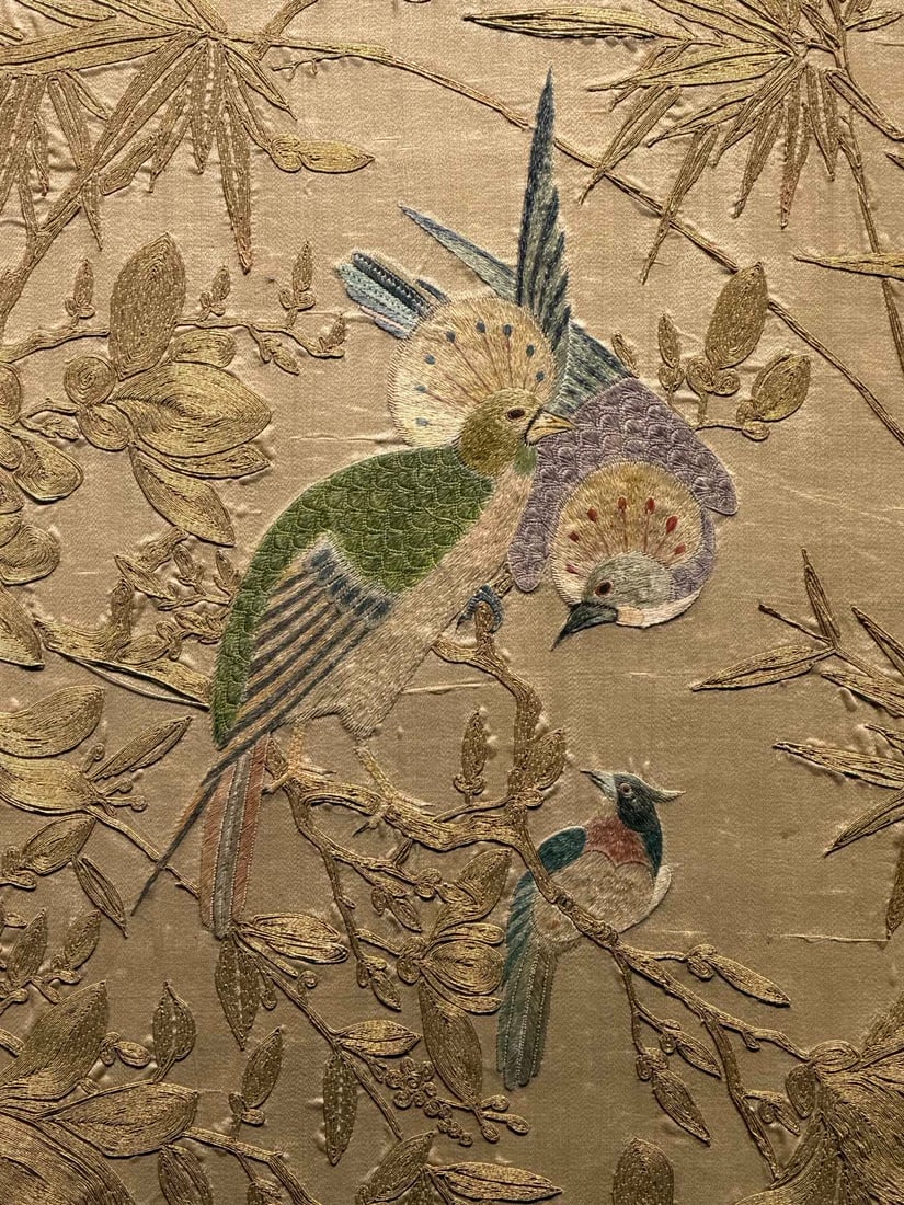 Gold Thread Embroidery Panel Great Auspiciousness - 4