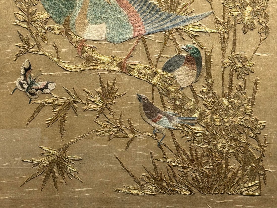 Gold Thread Embroidery Panel Great Auspiciousness - 5