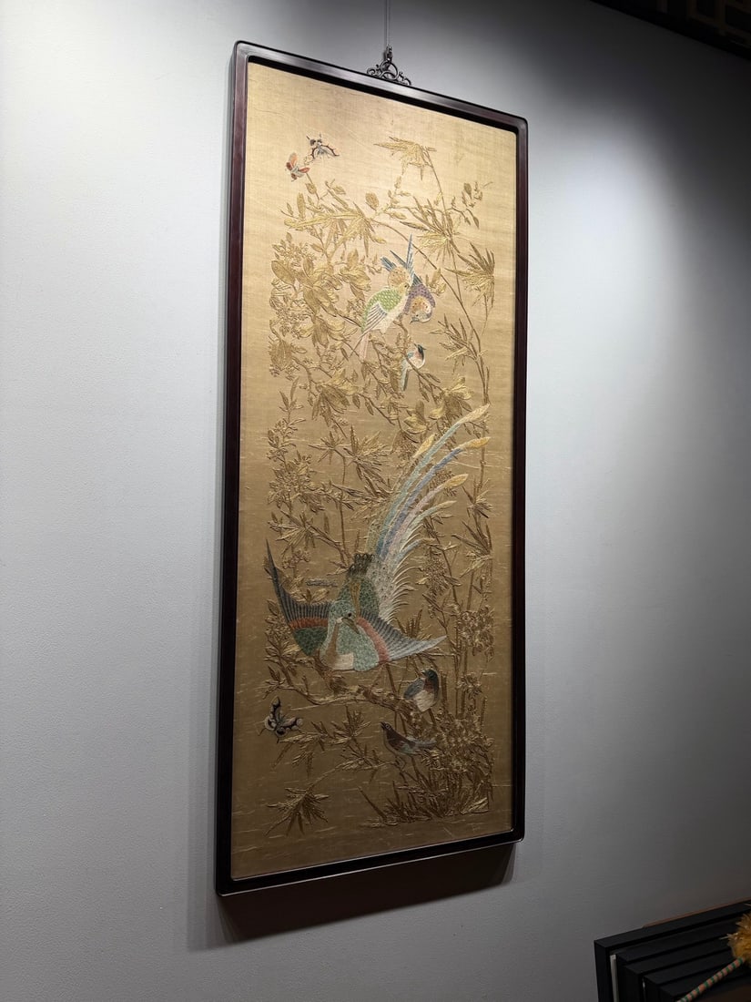 Gold Thread Embroidery Panel Great Auspiciousness - 6