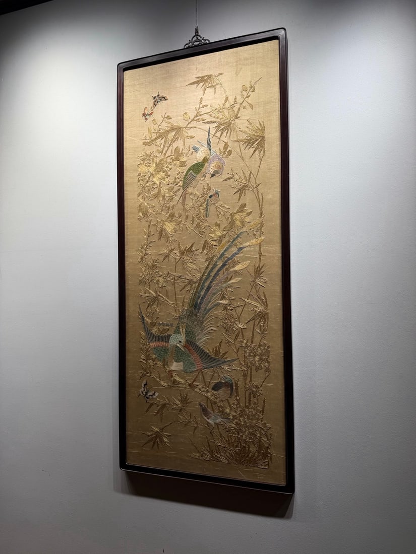 Gold Thread Embroidery Panel Great Auspiciousness - 7