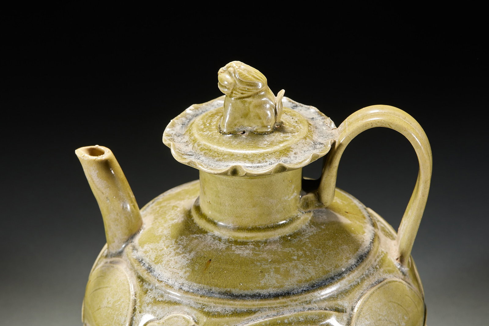 PreMing TeaDust Glaze BeastHead ReverseFlow Wine Pot - 7