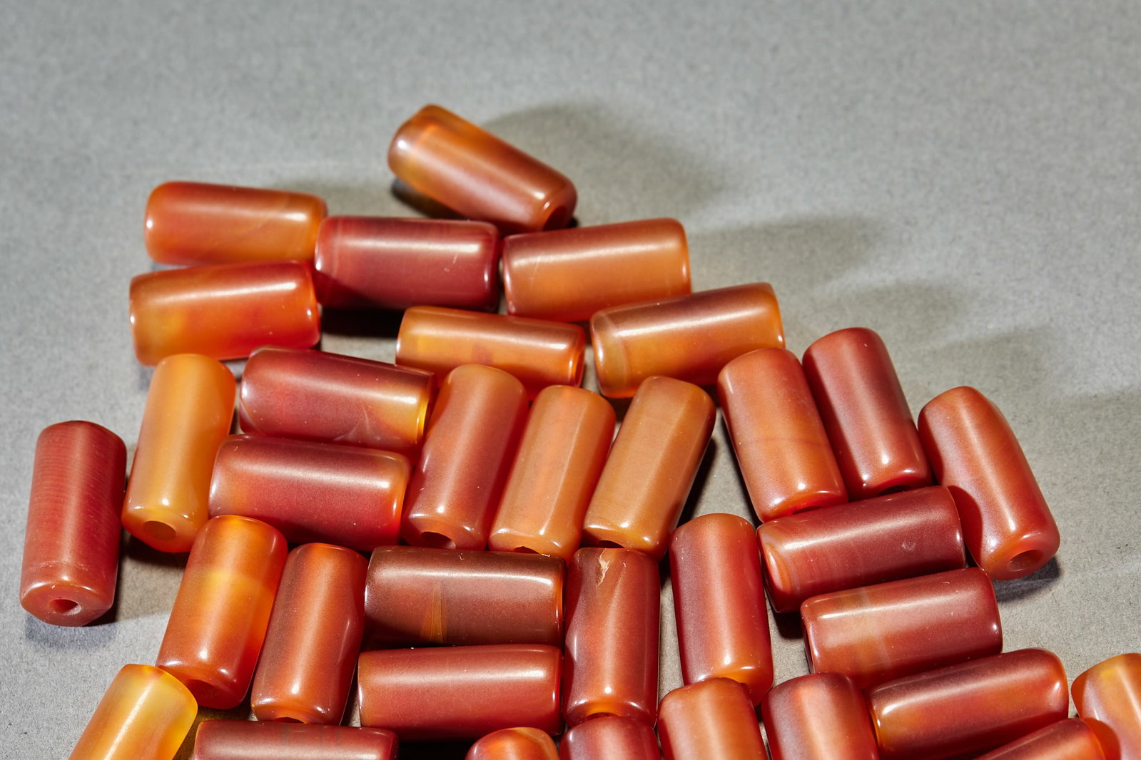50 agate straight beads - 2