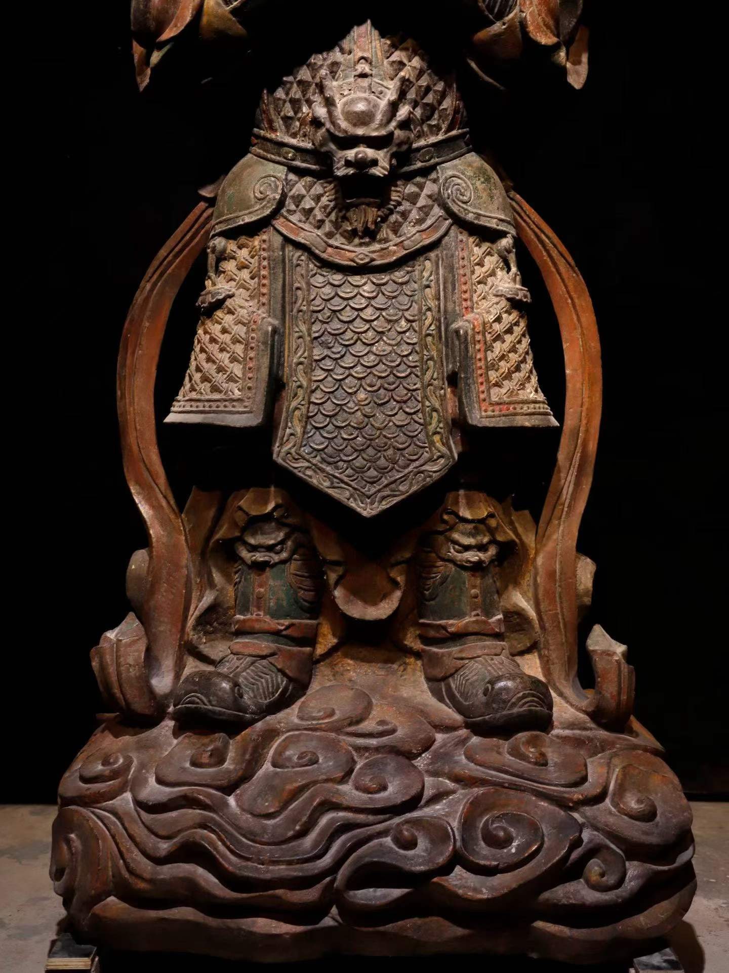 Wei Tuo Bodhisattva painted with bluestone - 7