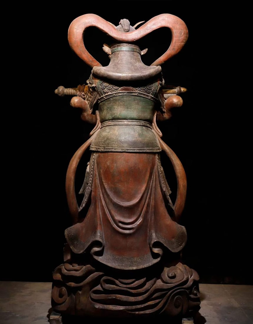 Wei Tuo Bodhisattva painted with bluestone - 9