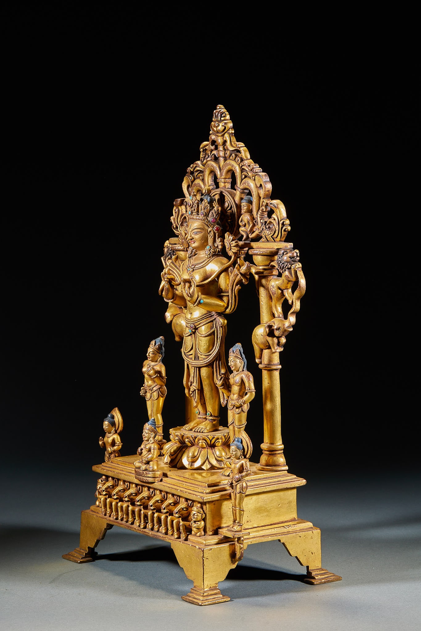 Copper-gilded Guanyin - 11