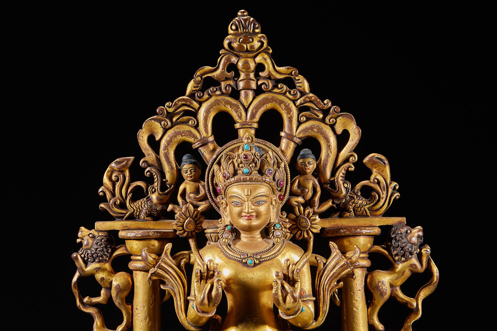 Copper-gilded Guanyin - 2