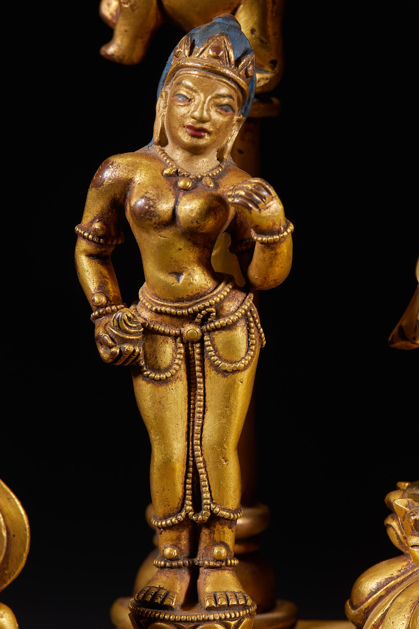 Copper-gilded Guanyin - 8
