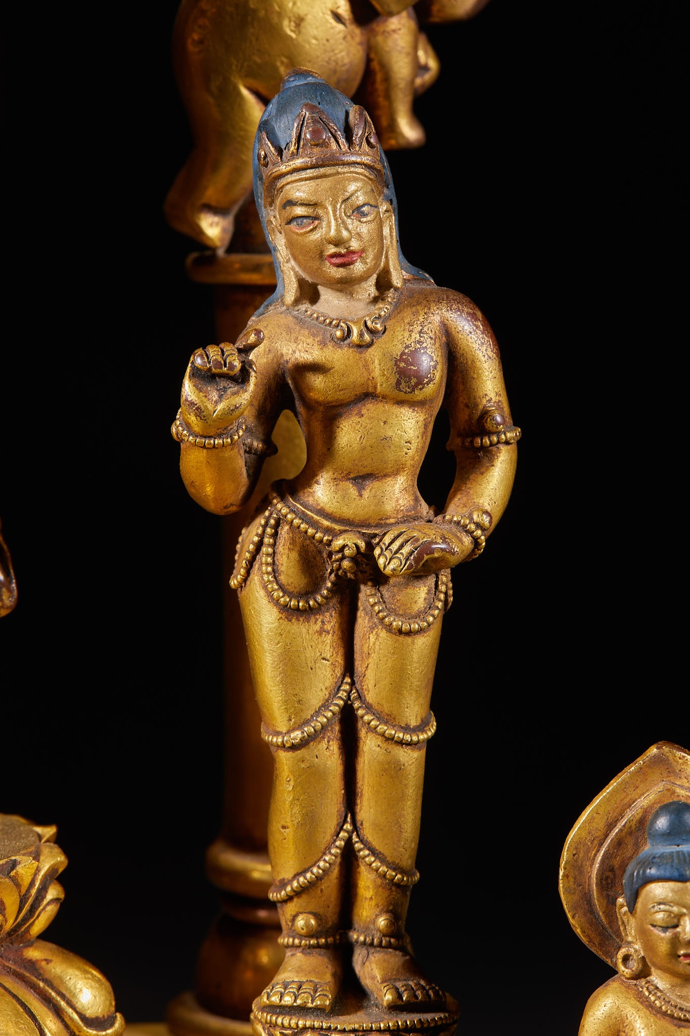 Copper-gilded Guanyin - 9
