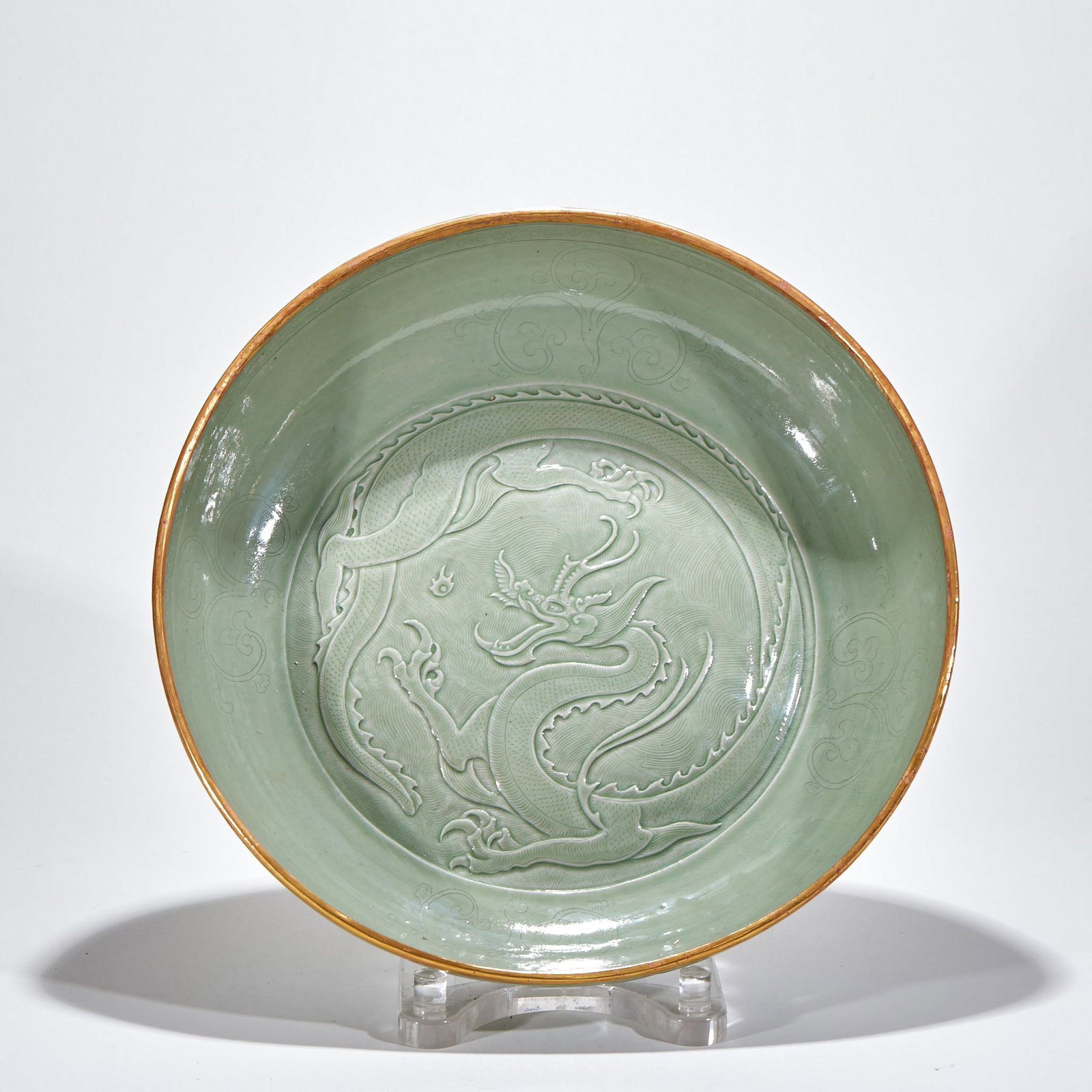 Kiln-covered dragon pattern plate - 3