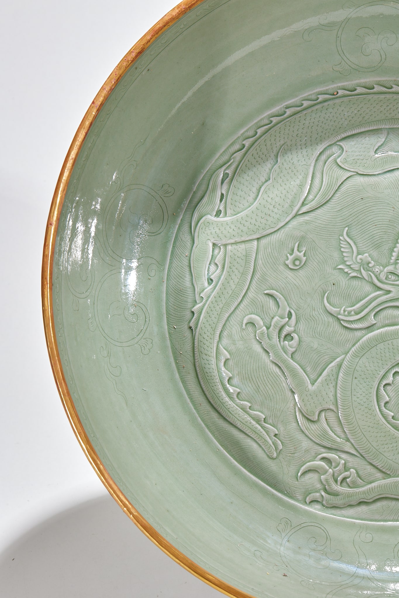 Kiln-covered dragon pattern plate - 6