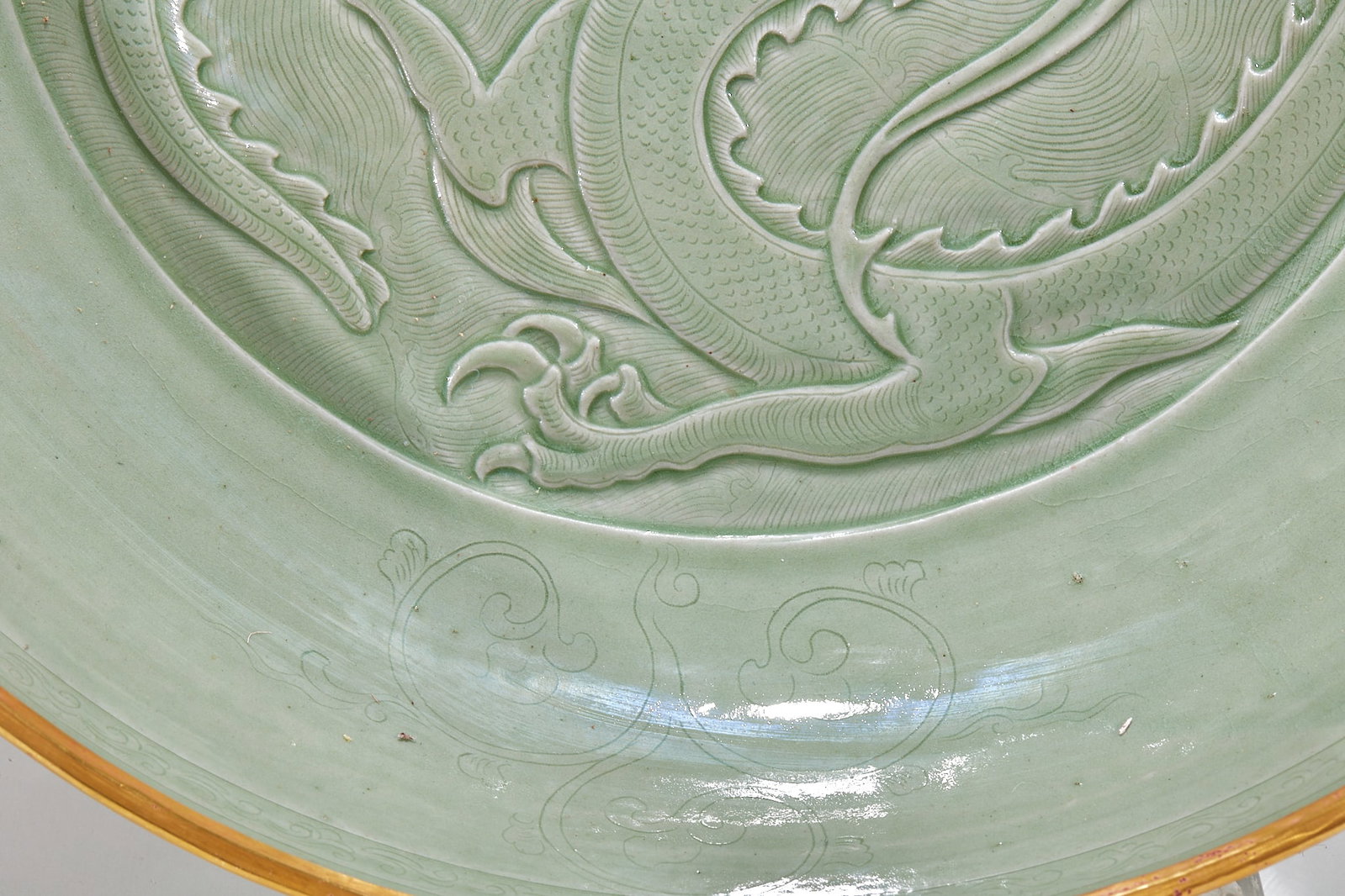 Kiln-covered dragon pattern plate - 7