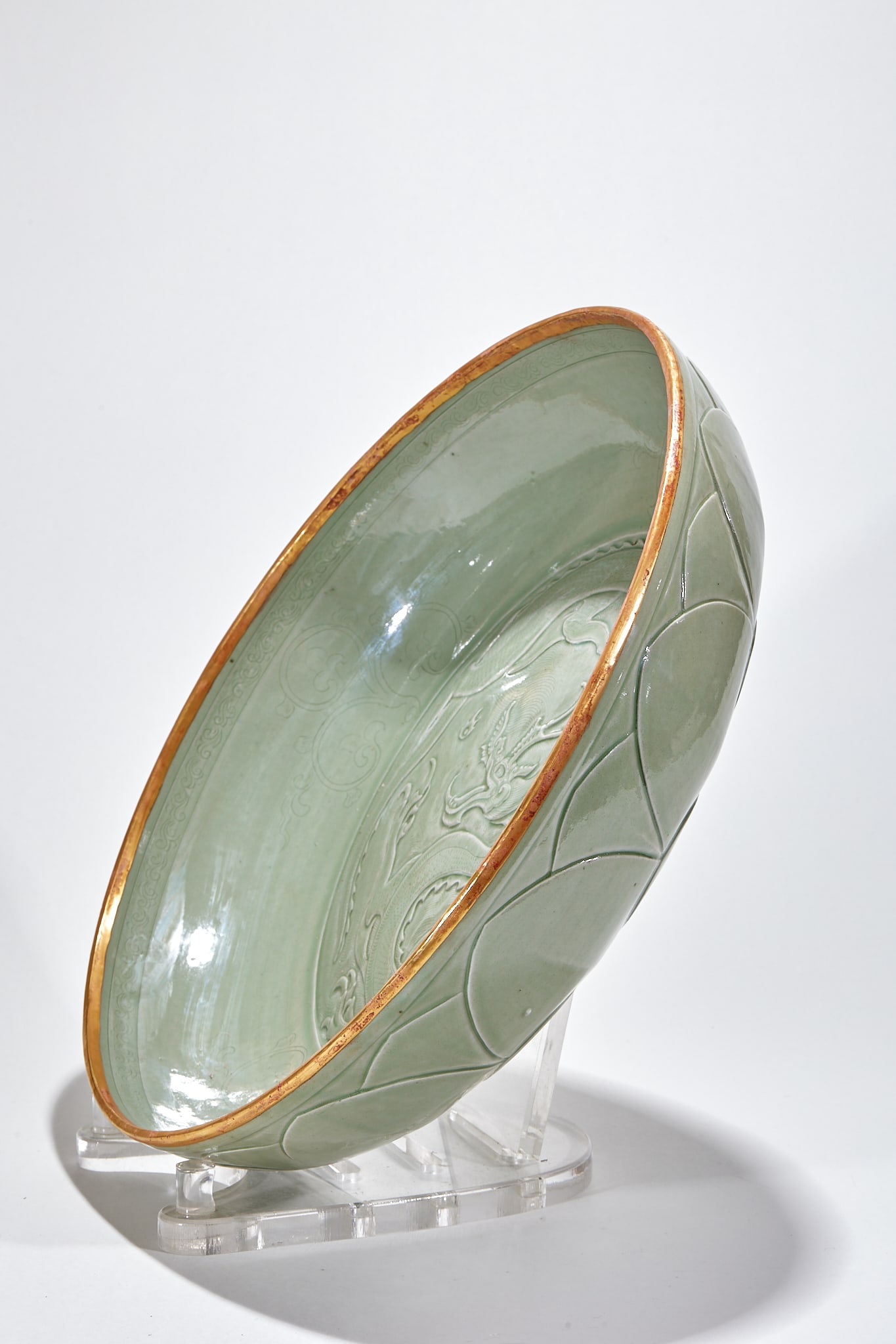 Kiln-covered dragon pattern plate - 8