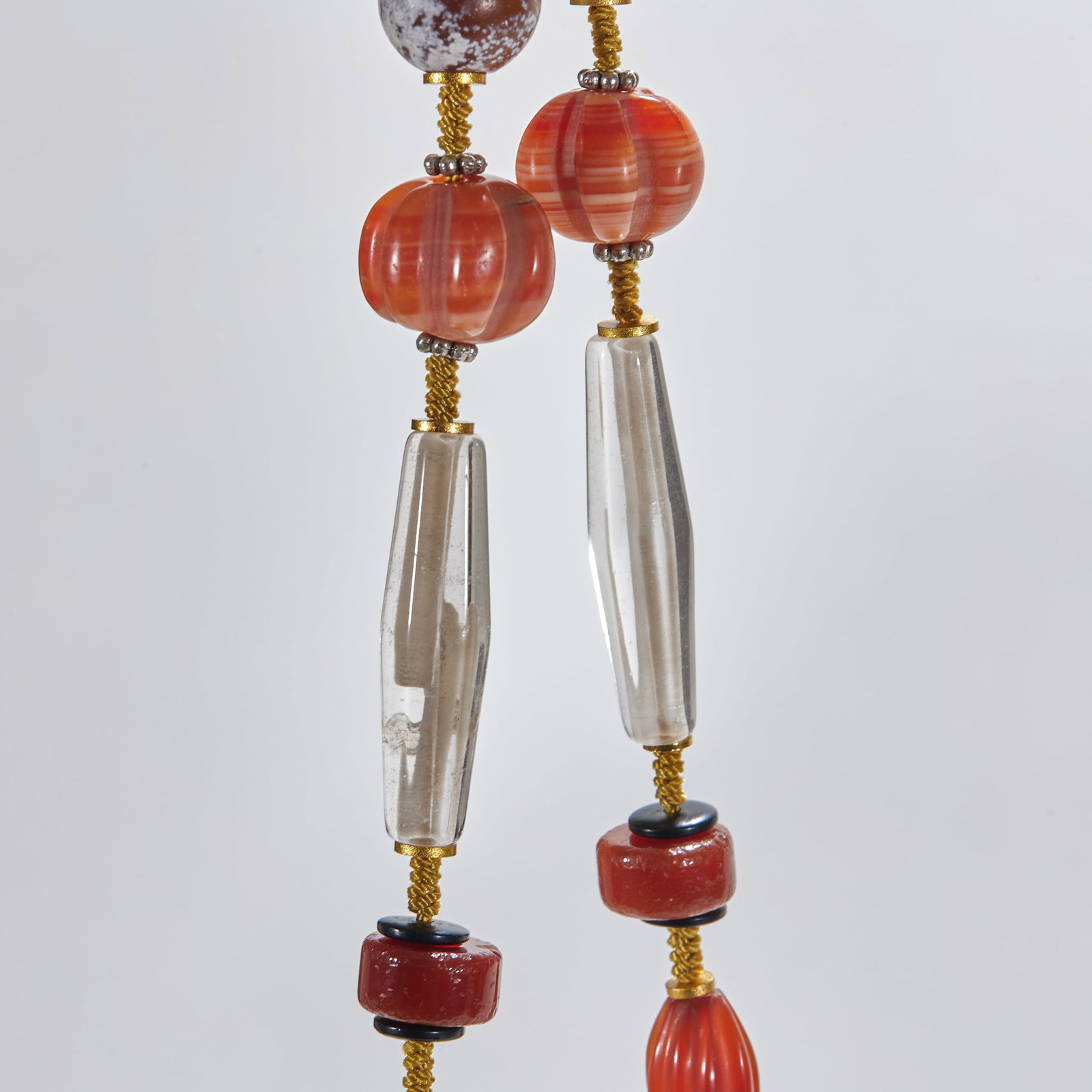 Agate with Crystal Roller Pendant - 3