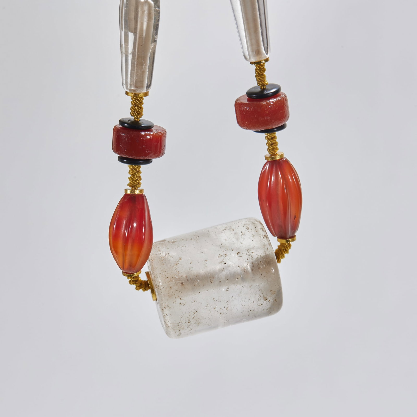 Agate with Crystal Roller Pendant - 5