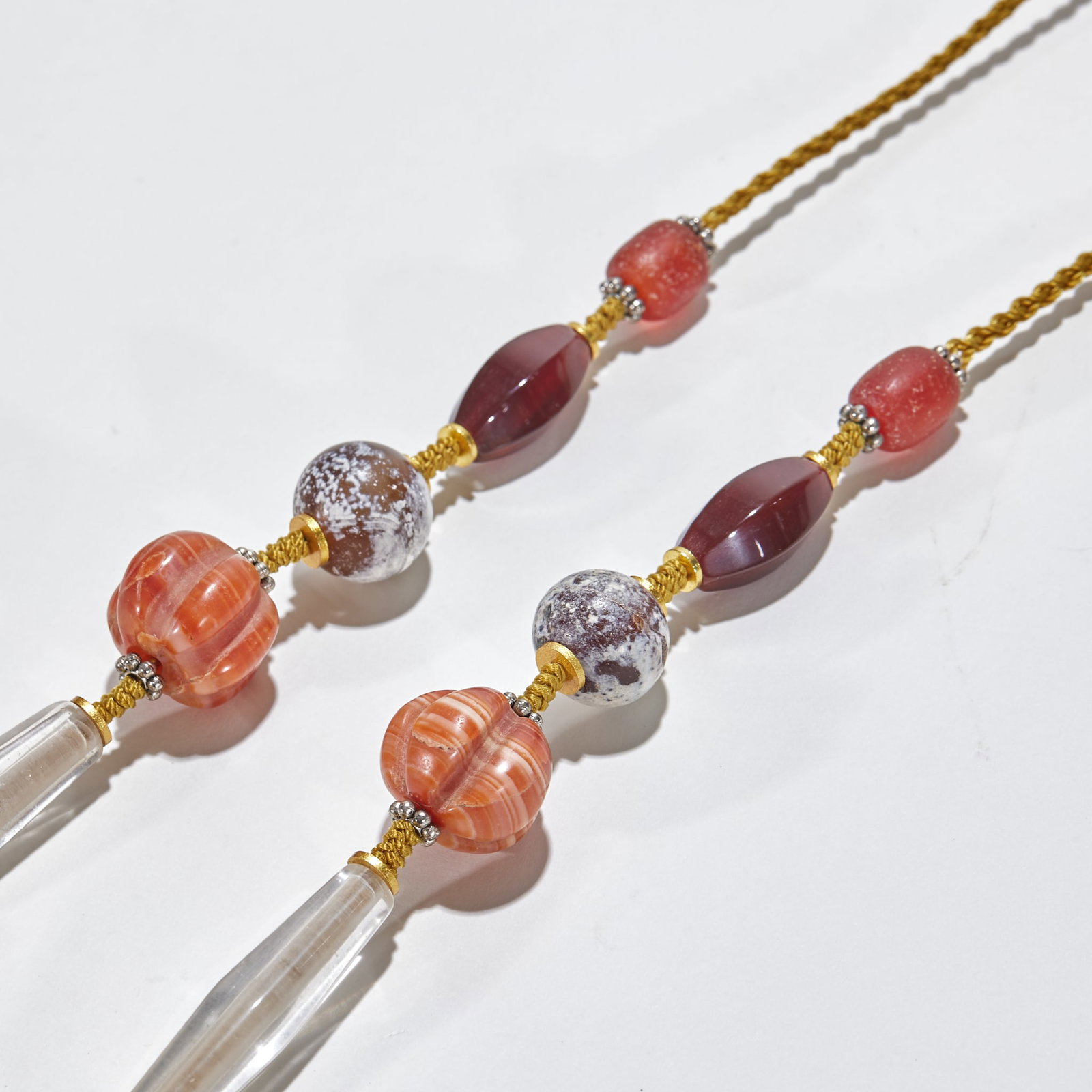 Agate with Crystal Roller Pendant - 6