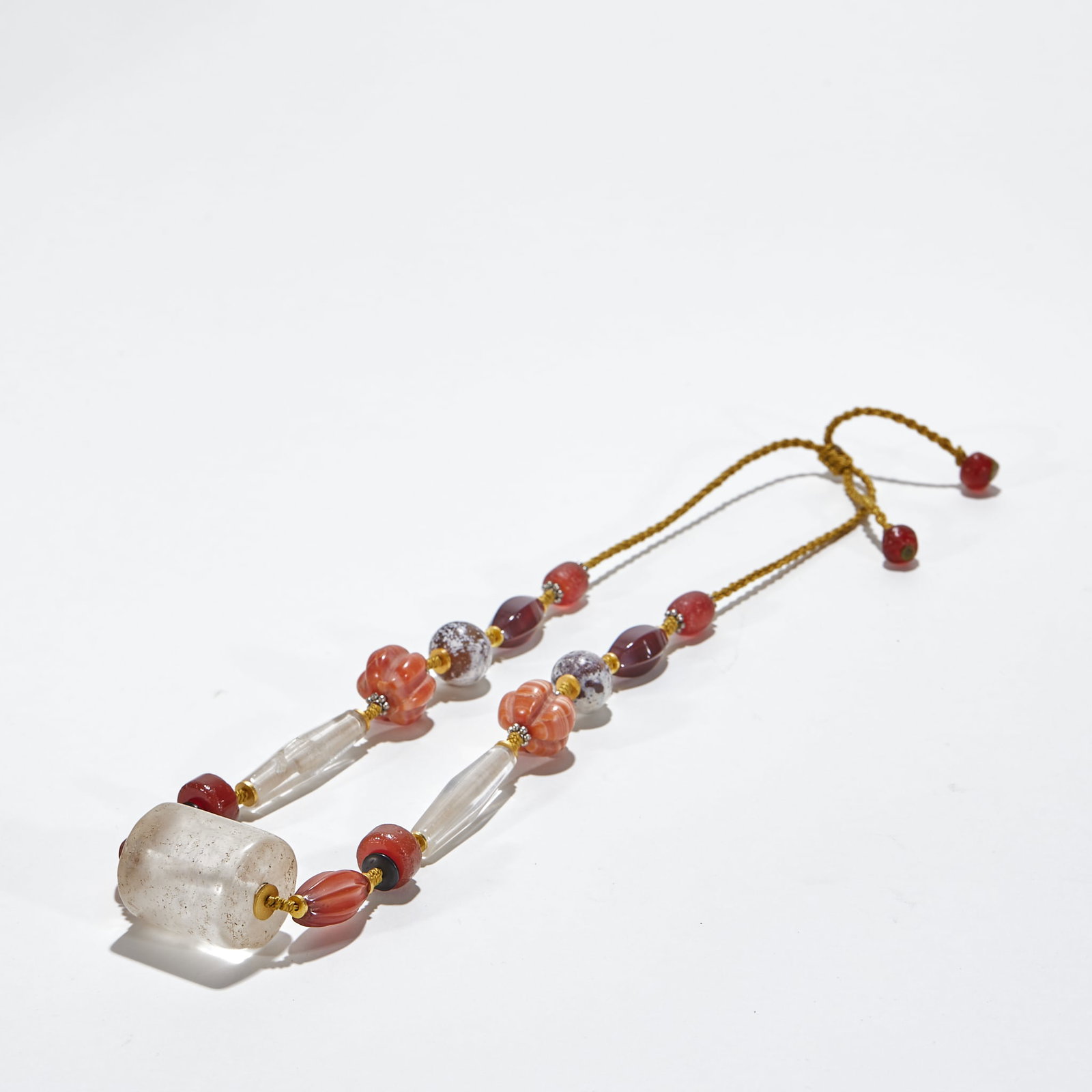 Agate with Crystal Roller Pendant - 7