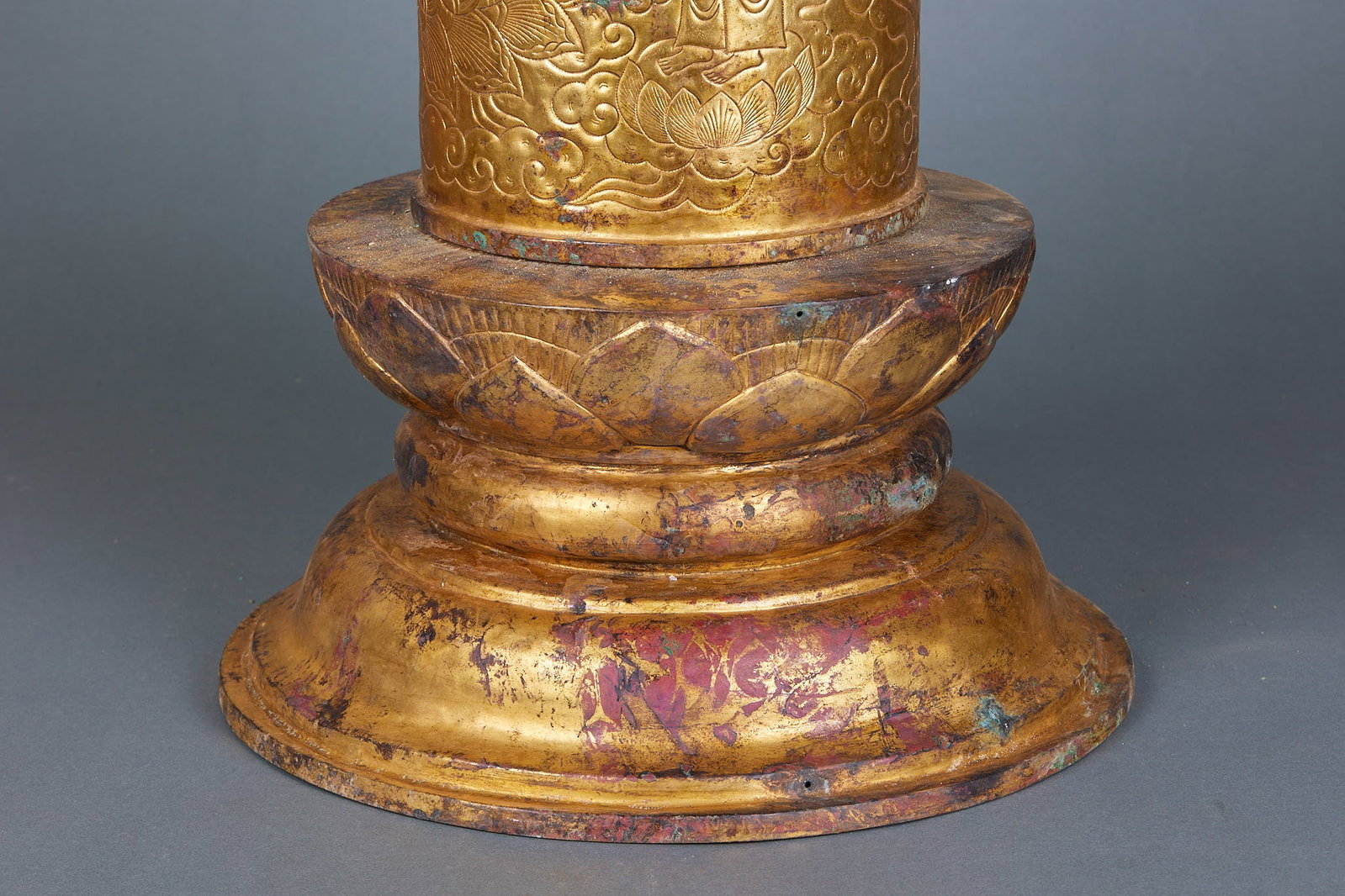 Copper gilt pagoda - 11