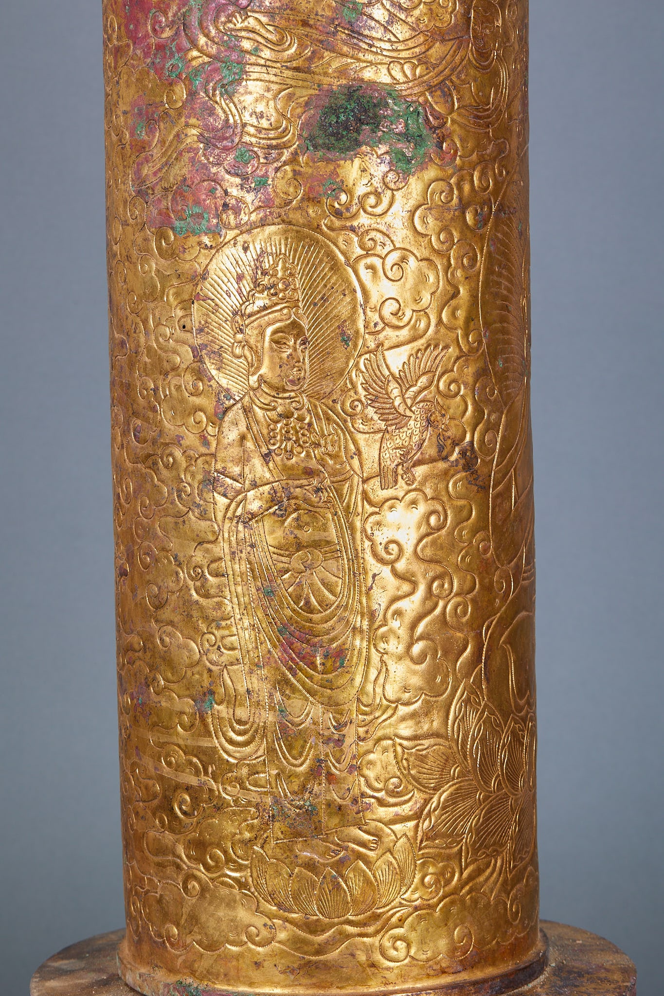 Copper gilt pagoda - 14