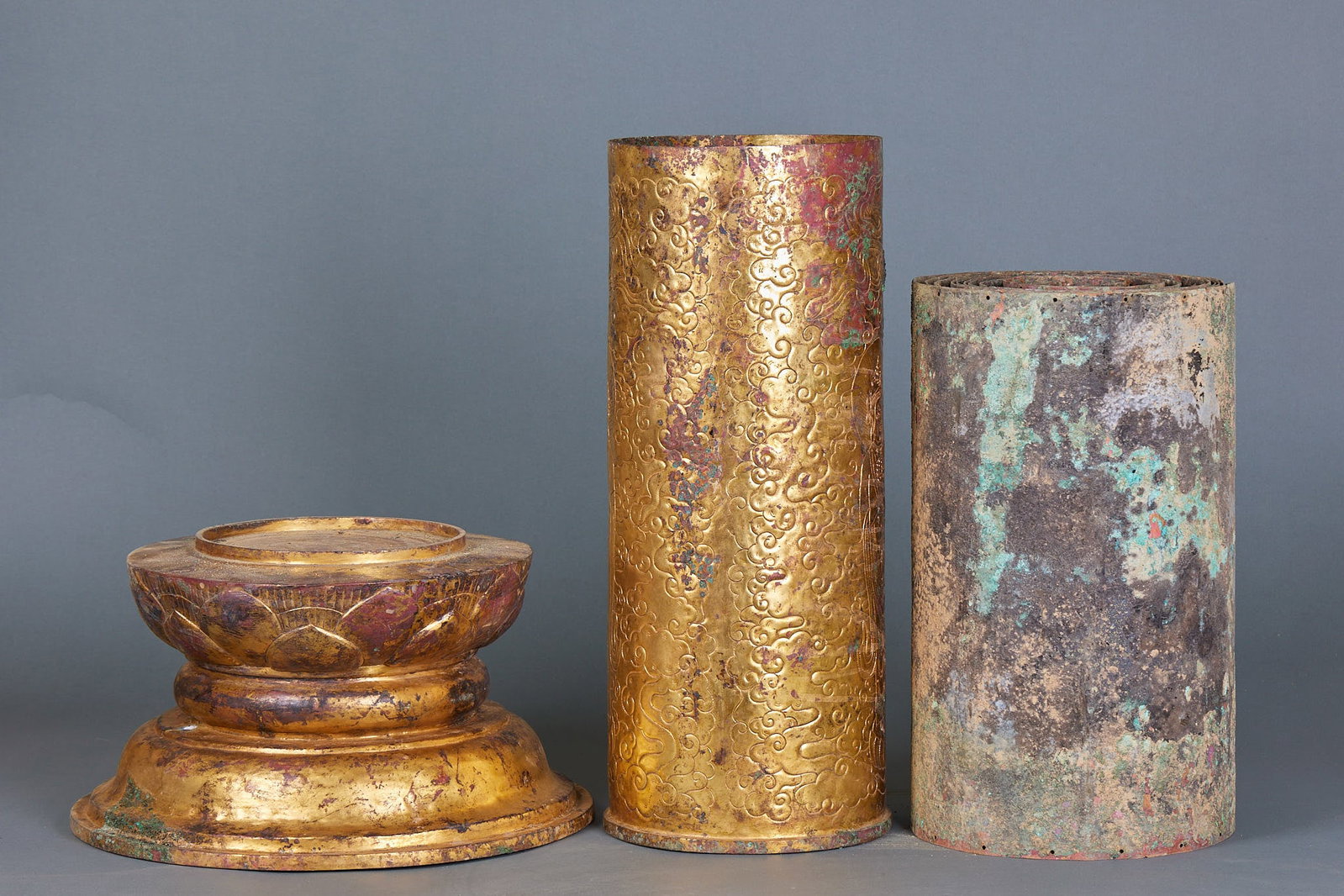Copper gilt pagoda - 17