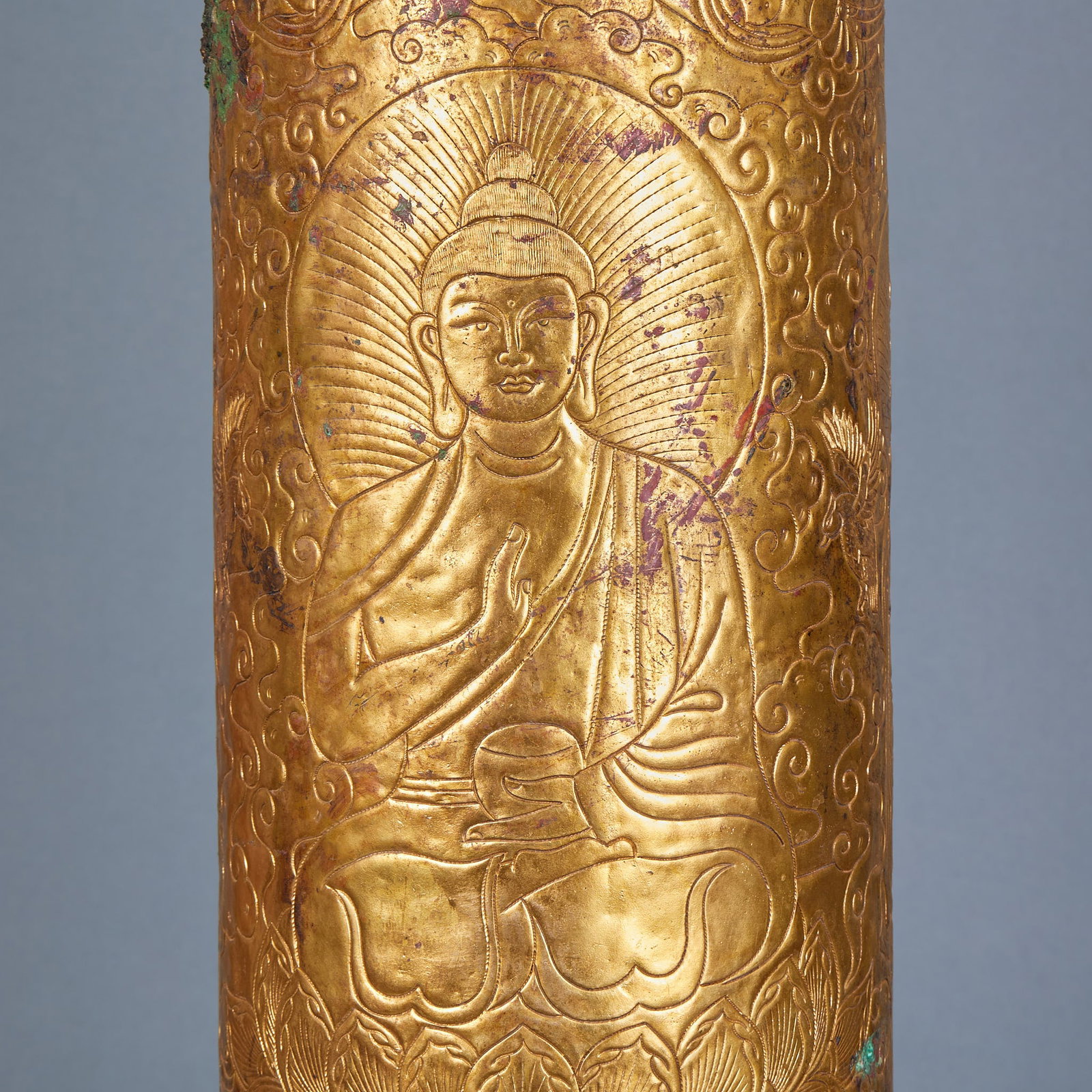 Copper gilt pagoda - 5