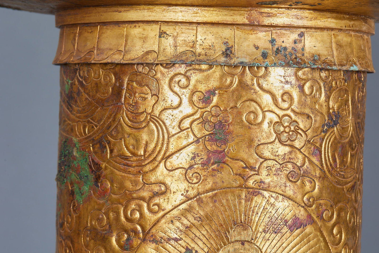 Copper gilt pagoda - 6