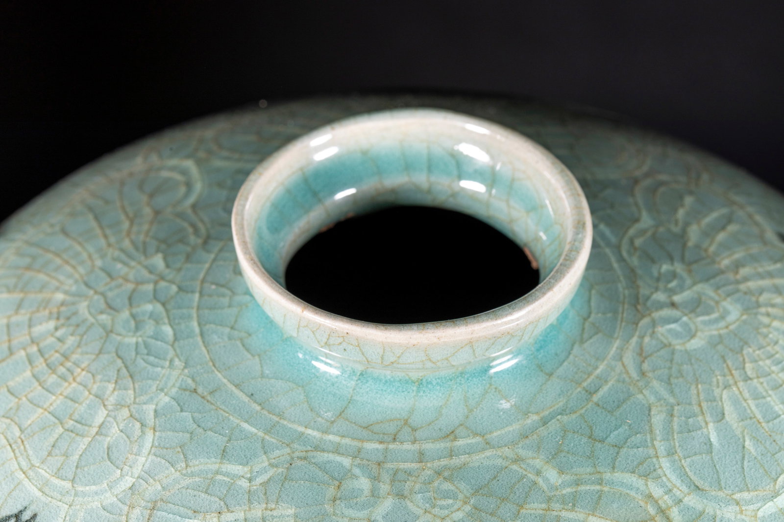 Korean celadon tiger plum bottle - 2