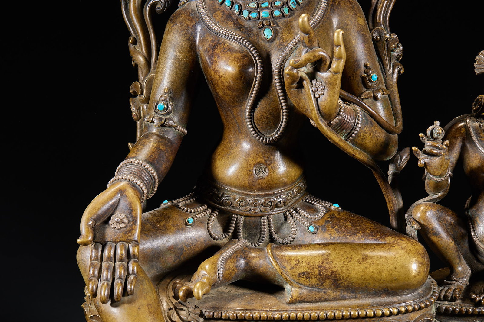Alloy copper Tara statue - 3