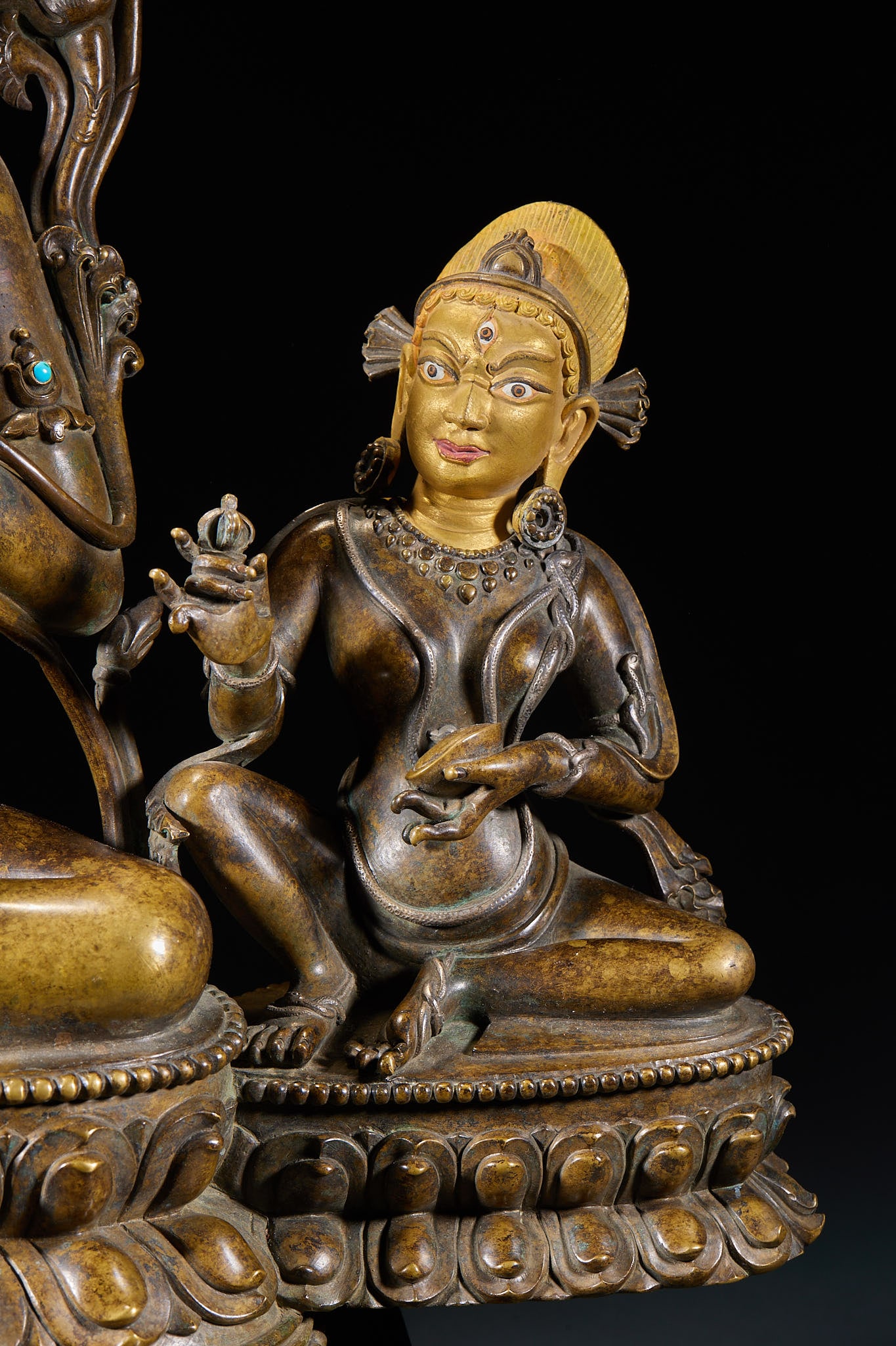 Alloy copper Tara statue - 4