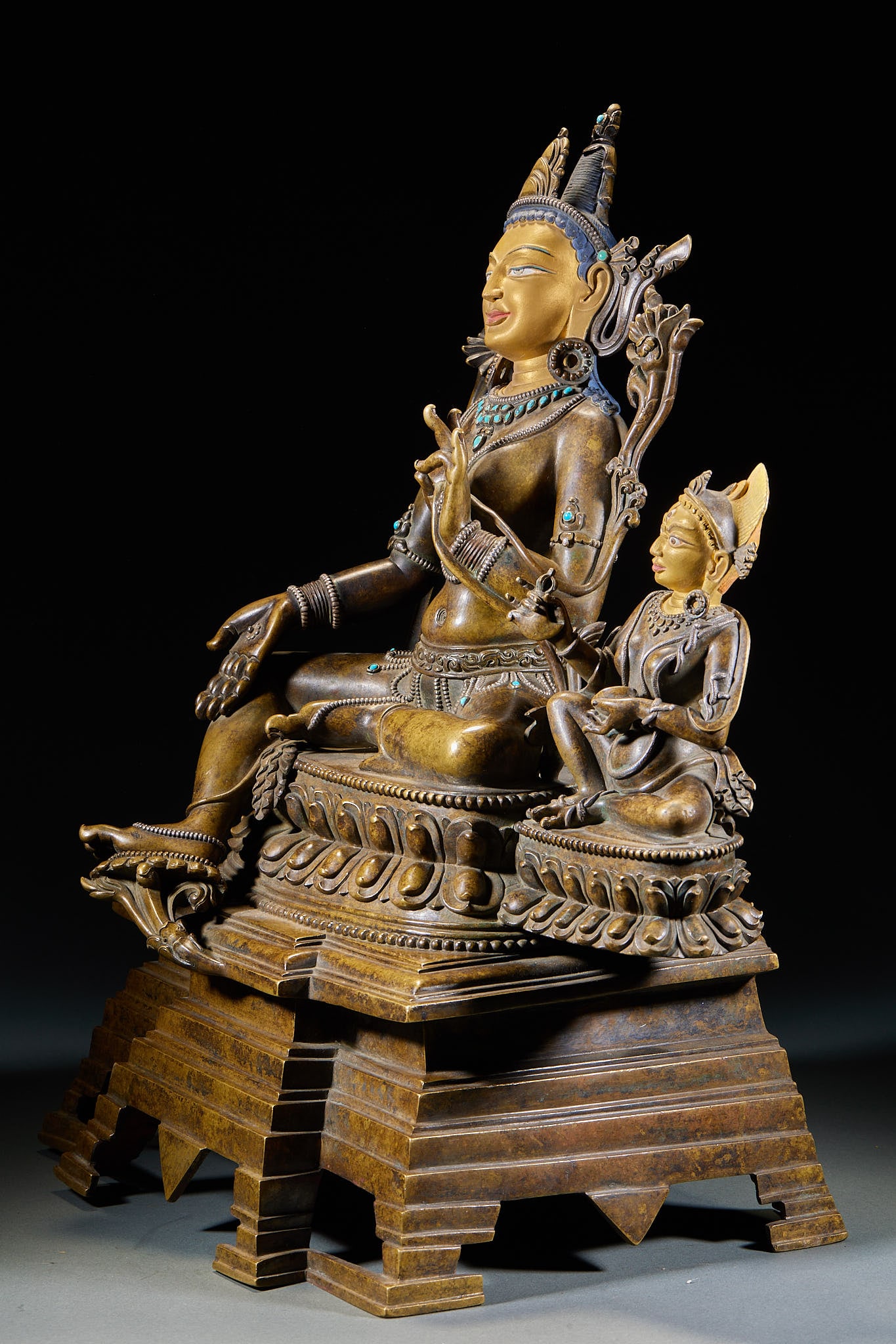 Alloy copper Tara statue - 6