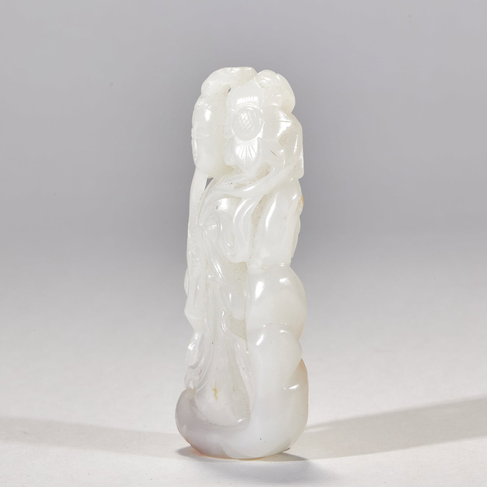 Hetian Jade Standing Guanyin Statue - 4