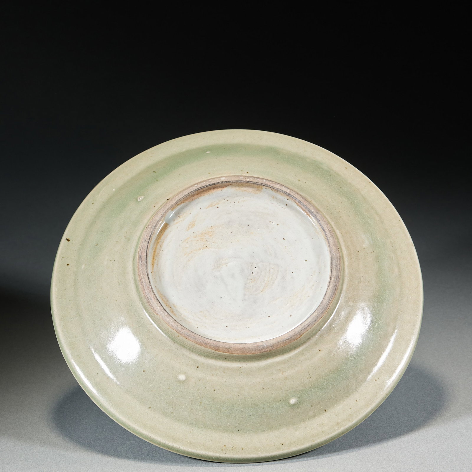 Longquan kiln flower pattern appreciation plate - 8