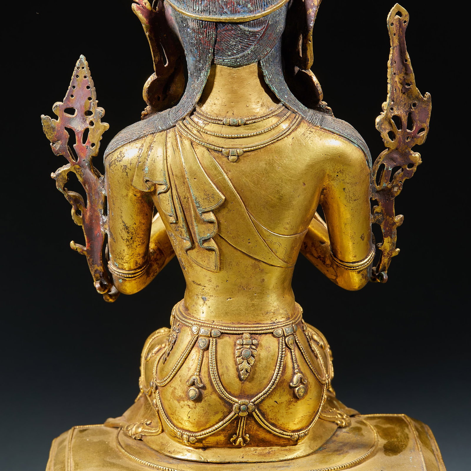 Bronze gilded Tara statue - 10