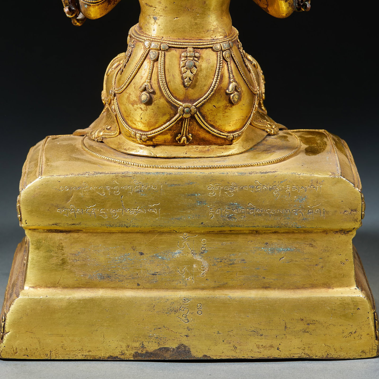 Bronze gilded Tara statue - 11