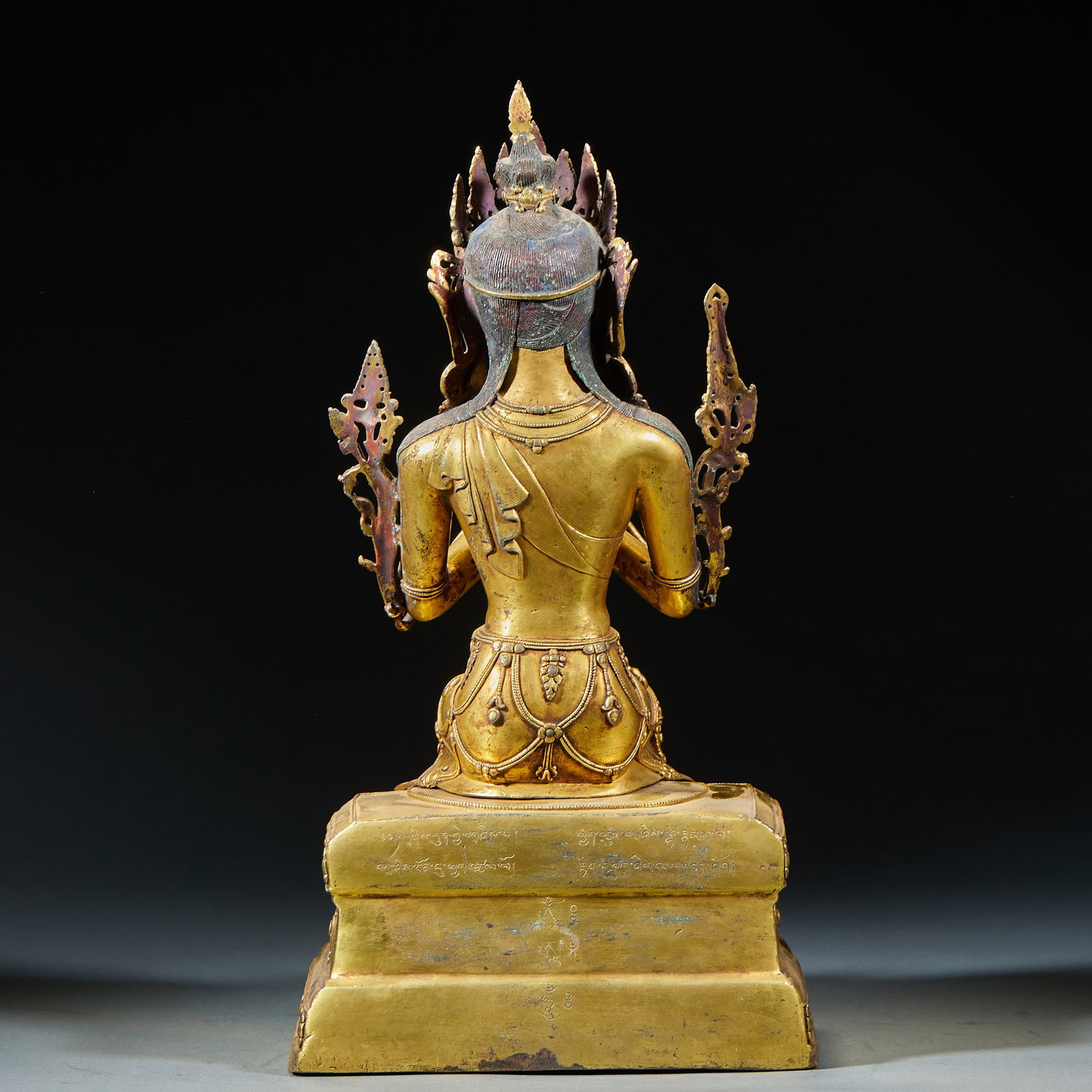 Bronze gilded Tara statue - 8