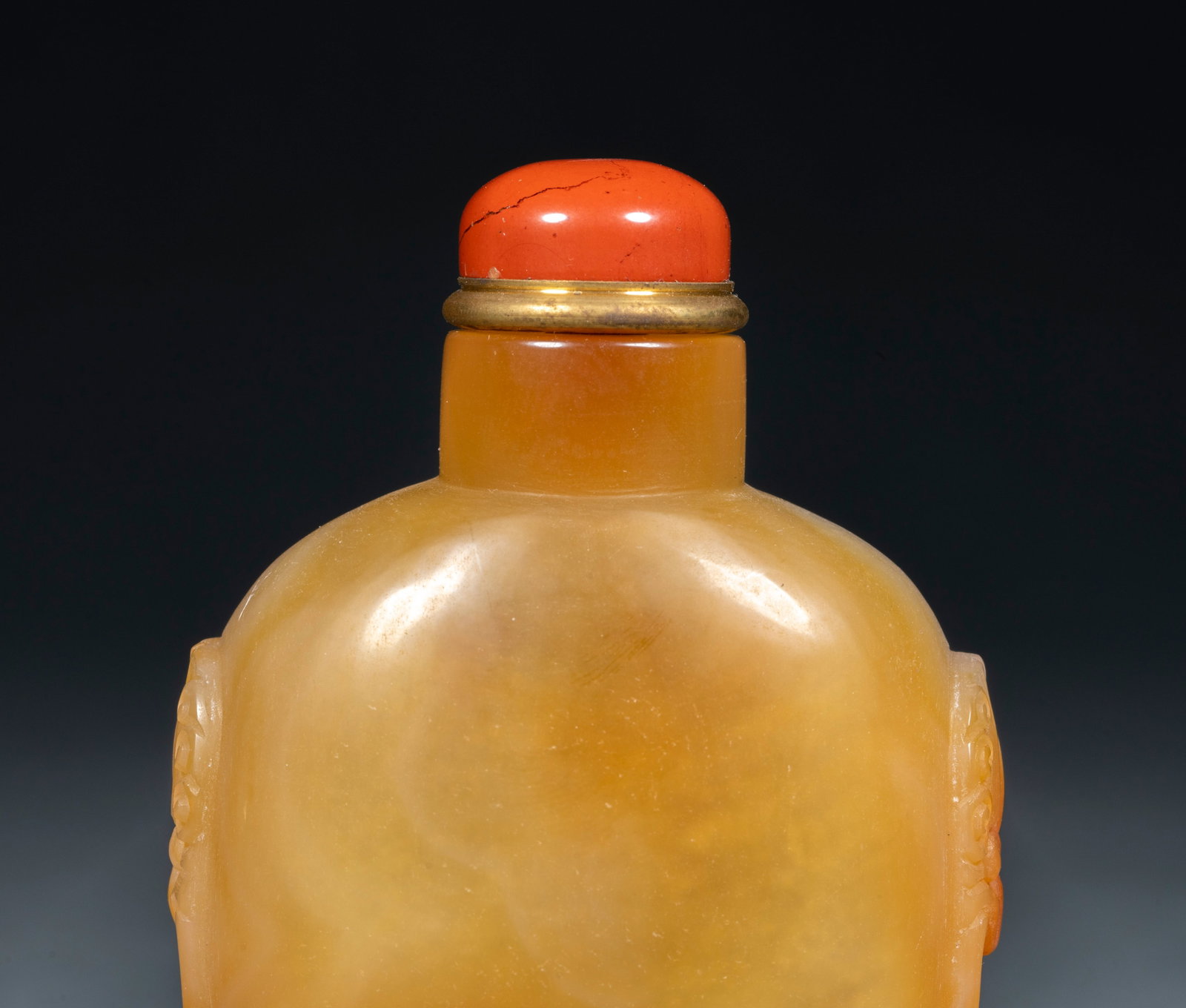 Agate animal ear snuff bottle - 2
