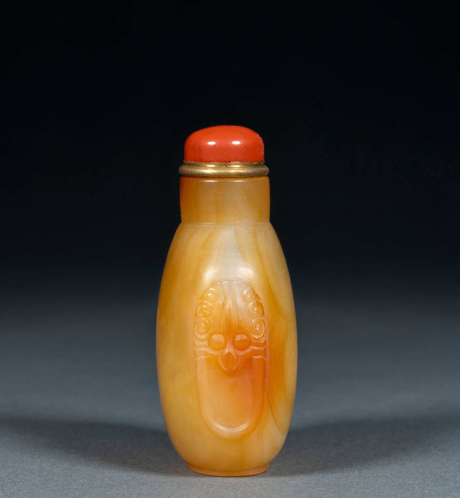 Agate animal ear snuff bottle - 4
