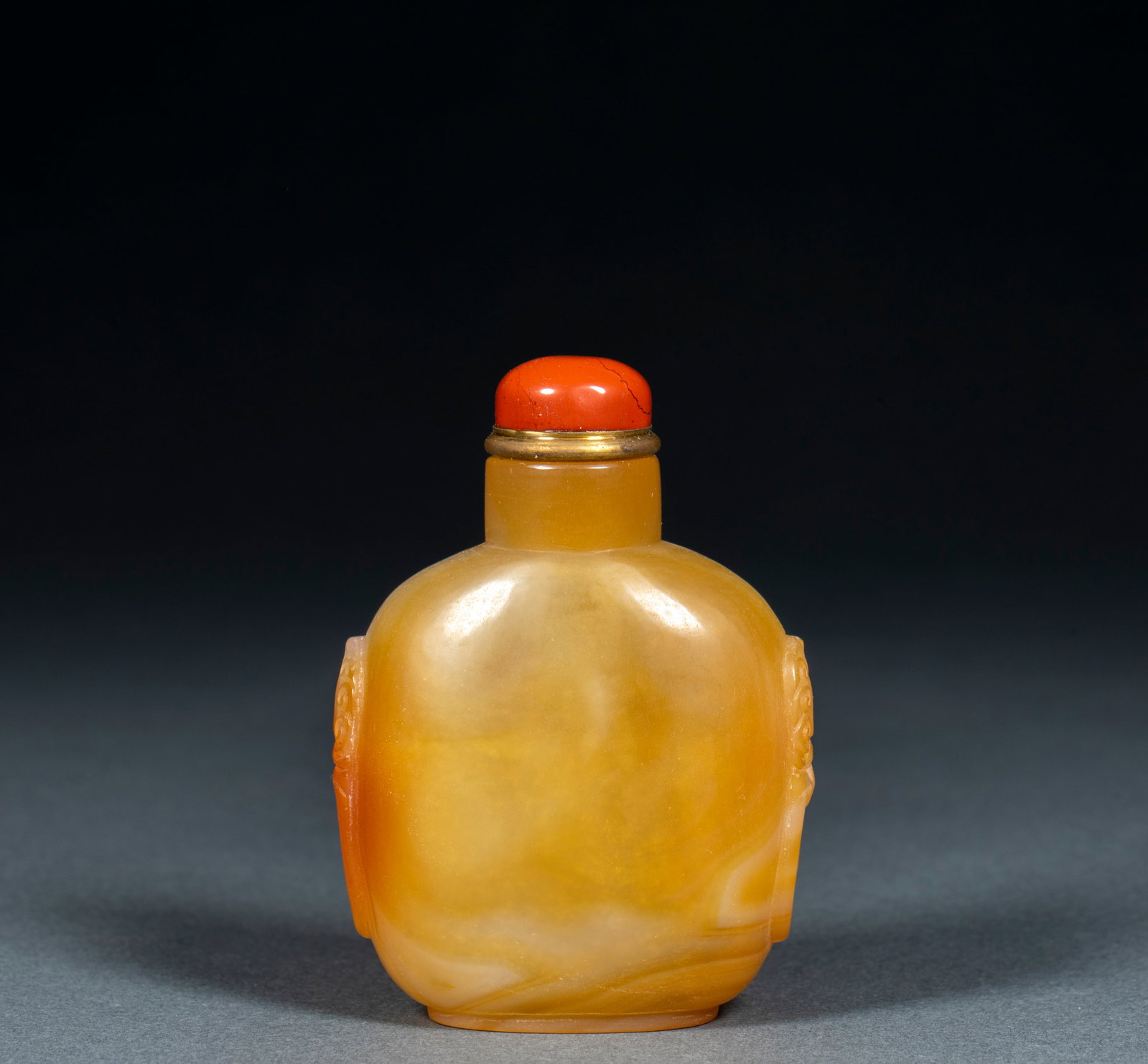 Agate animal ear snuff bottle - 6