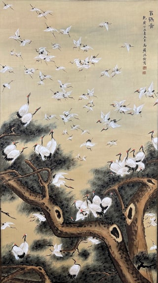 Shen Quan Baihetu Silk Vertical Axis - 3