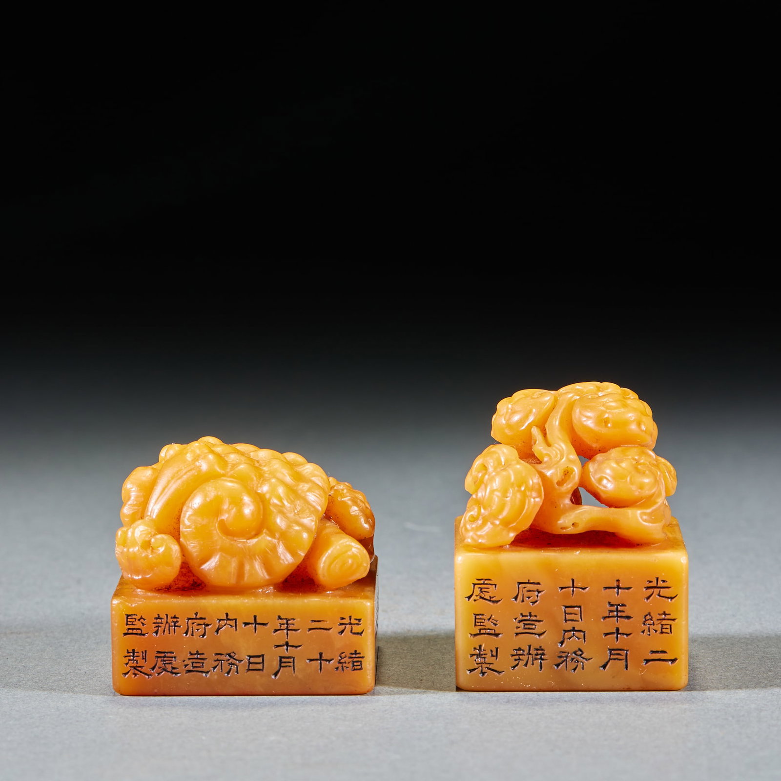 Tian Huangshi ganoderma button seal pair - 3
