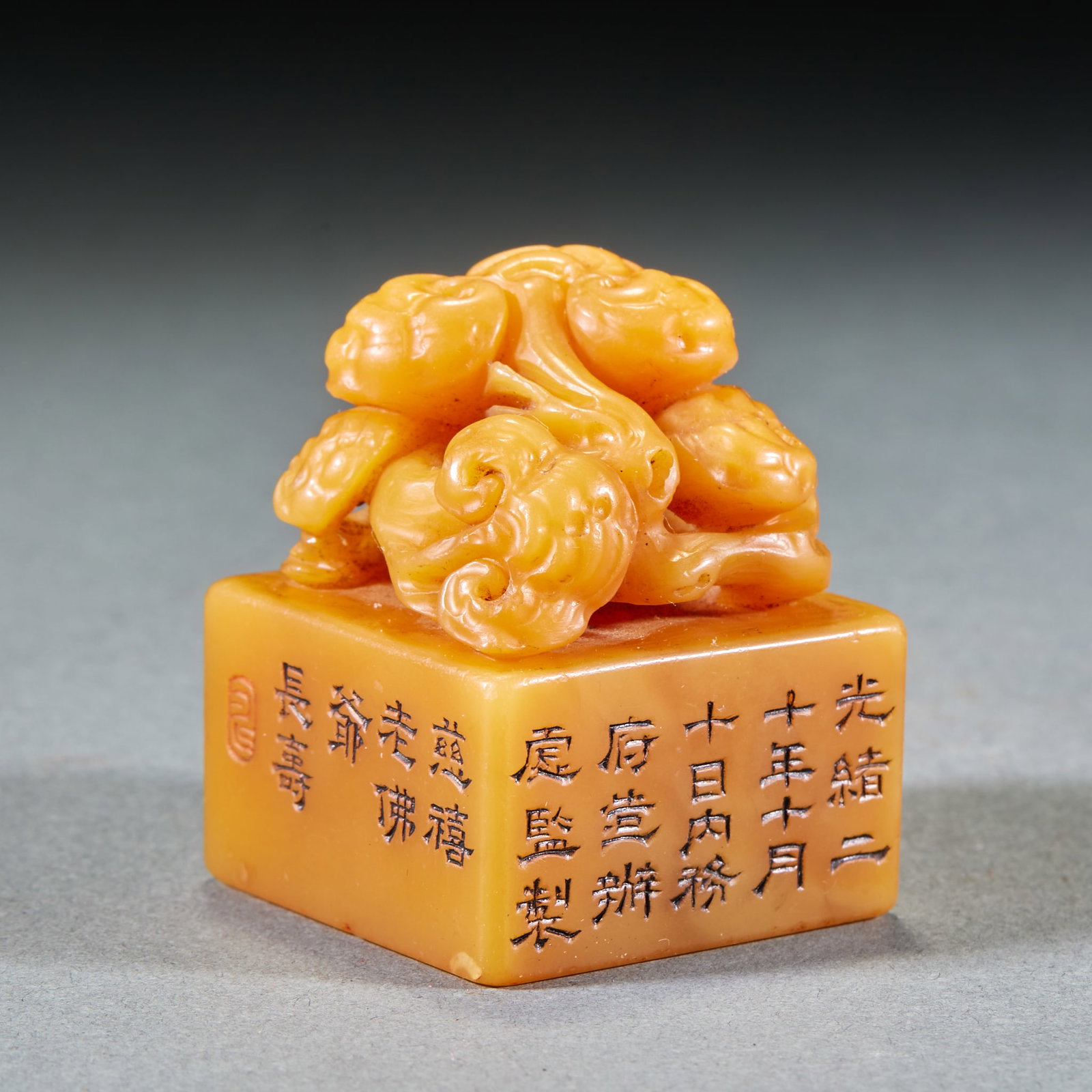 Tian Huangshi ganoderma button seal pair - 8